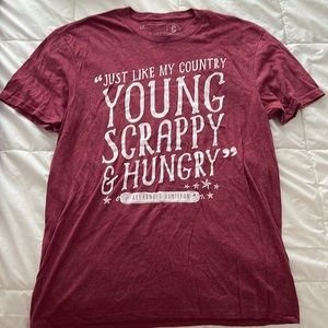 Red Hamilton quote tee